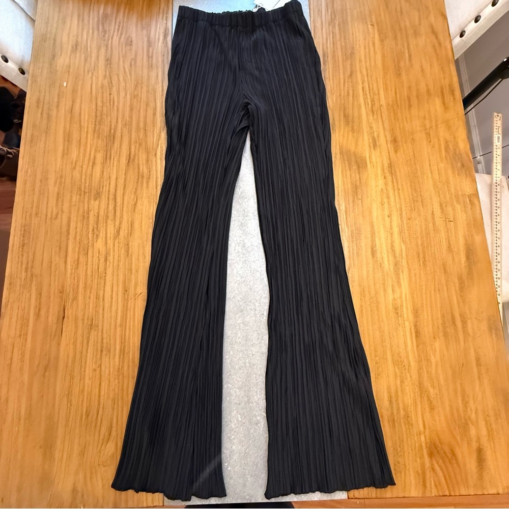 ANINE BING Black Billie Plissé Pleated Trousers Women’s Size Small NWT - Picture 4 of 14